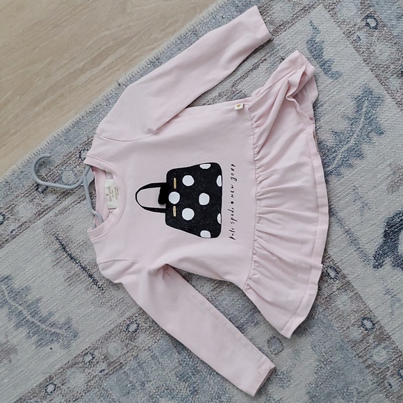 Kate Spade New York Skirt The Rules Toddler Girls Pink Glitter Bag Top Sz2 - Picture 2 of 7